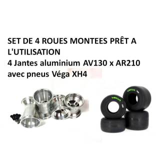 SET DE 4 ROUES MONTEES PRÊT A L'UTILISATION