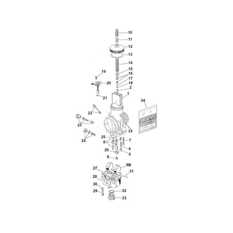 PIECE POUR CARBURATEUR DELL'ORTO VHSH 30