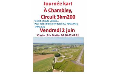 Journée kart sur circuit auto à Chambley